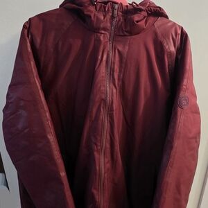 GAP Men's Deep Red Hooded Performance Jacket
